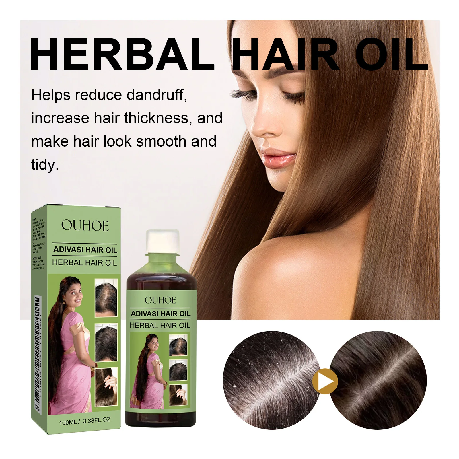 Hair Care India - 100 ml Haarwachstumsöl India Adivasi Kräuterhaarpflege