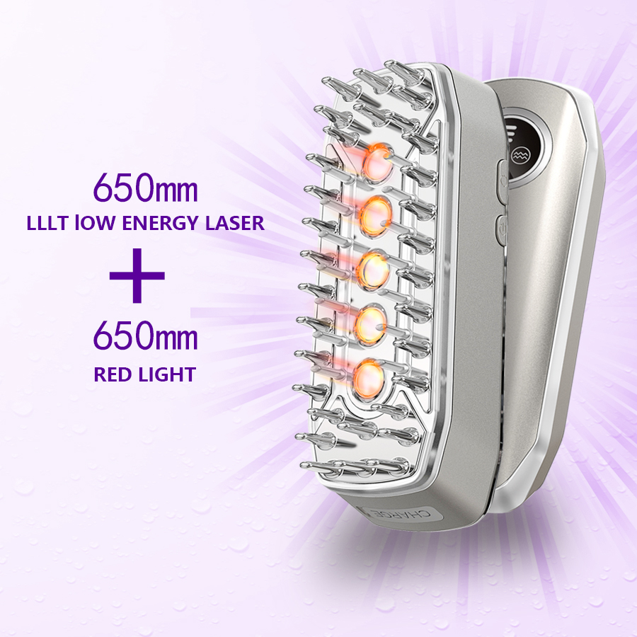 Hair Care Brand - Laser-Haarwuchskamm Elektrischer Haarwuchskamm Rotlicht-Behandlung Kopfmassagegerät Haarbürste