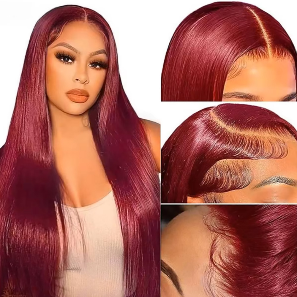 99J Burgunderrot Seidig Glatte – Lace Front Wig Bewertung und Preis