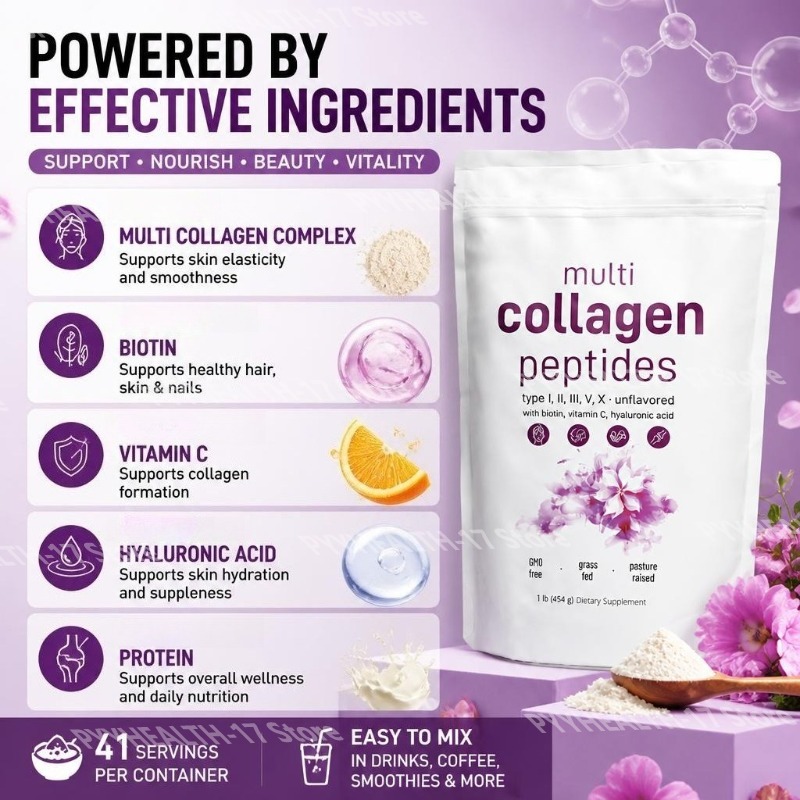 Multi-Kollagen-Peptid-Pulver T – Hair Care Vitamin Bewertung und Preis