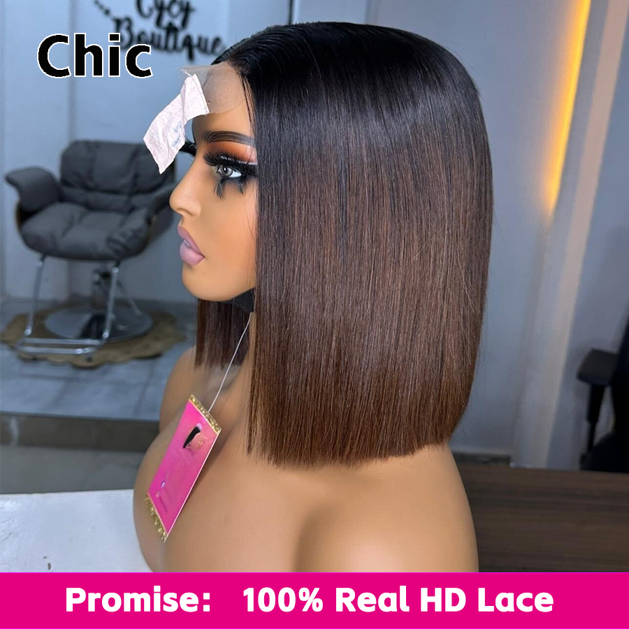 100% Echthaar Glatte Bob-Perüc – Lace Front Wig Bewertung und Preis
