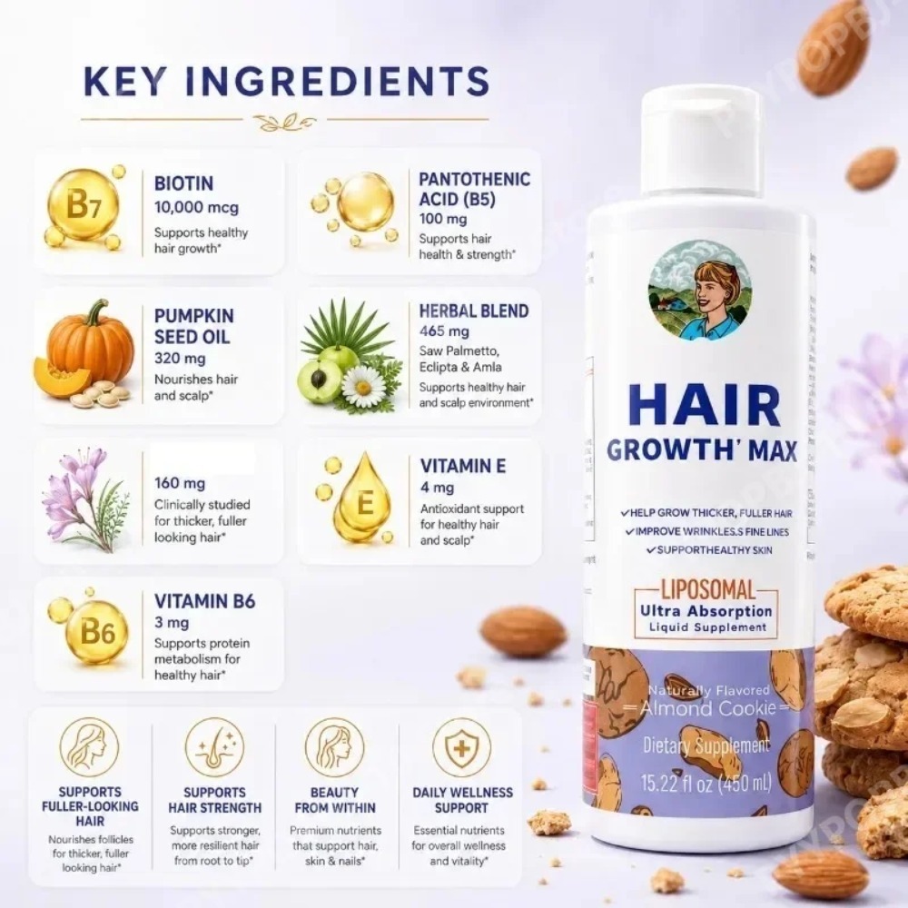 Liposomales Haarwuchsmittel, S – Hair Care Vitamin Bewertung und Preis